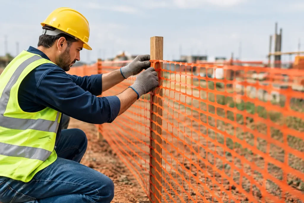 Como instalar tela de sinalização na obra