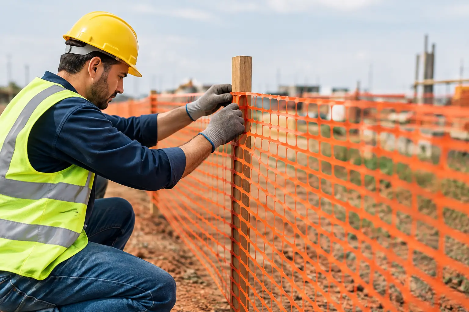 Como instalar tela de sinalização na obra